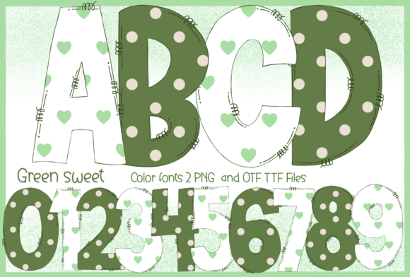Green Sweet: A Playful Color Font for Modern Design