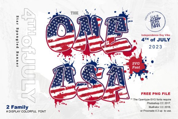 One USA: The Color Font That Celebrates American Spirit
