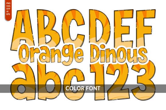 Orange Dinous: A Prehistoric Typeface for Modern Impact