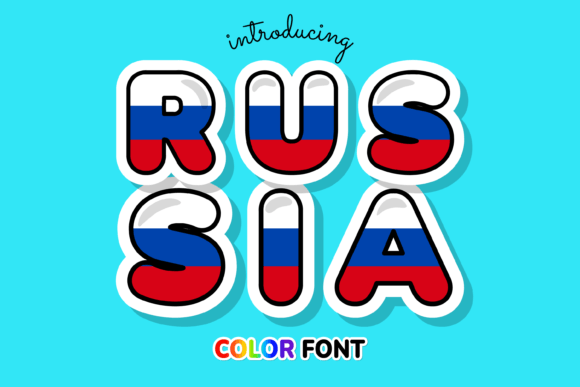 Russia: A Bold Typeface with Striking Tricolor Character