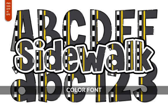 Sidewalk: A Playful Color Font for Whimsical Designs